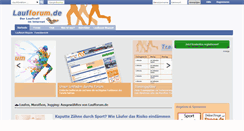 Desktop Screenshot of laufforum.de